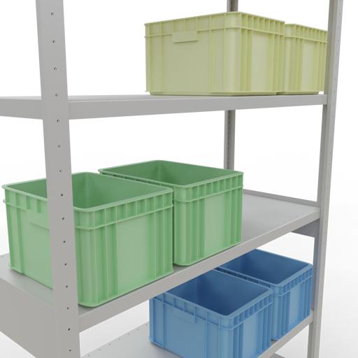 Actual product image Schulte Lagertechnik MULTIplus250 basic racking system with length ledgers