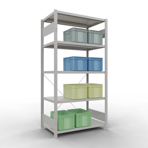 Actual product image Schulte Lagertechnik MULTIplus250 boltless basic shelving system with cross brace