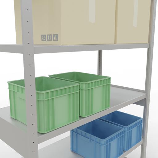 Actual product image Schulte Lagertechnik MULTIplus250 basic racking system with length ledgers