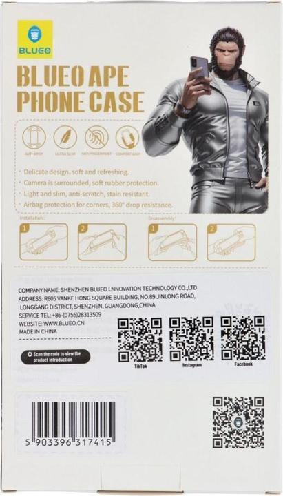 Produktbild BlueO Consumables! APE Phone Case - Apple iPhone 16 Pro Max gray (Apple iPhone 16 Pro Max)