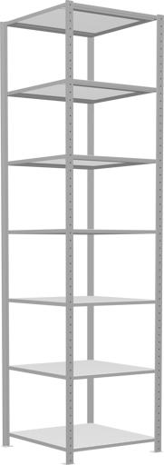 Actual product image Schulte Lagertechnik MULTIplus250 boltless basic shelving system with cross brace