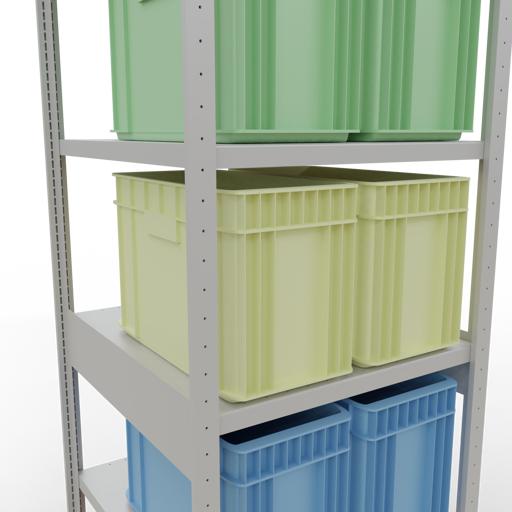 Actual product image Schulte Lagertechnik MULTIplus250 basic racking system with length ledgers