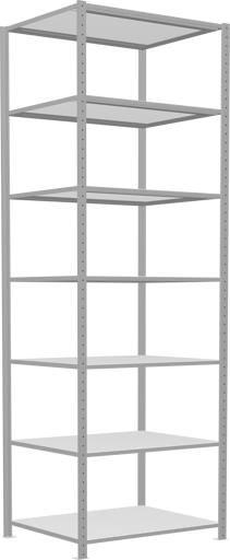 Actual product image Schulte Lagertechnik MULTIplus250 boltless basic shelving system with length ledgers