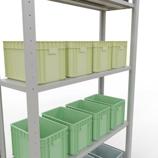 Actual product image Schulte Lagertechnik MULTIplus85 basic racking system with length ledgers