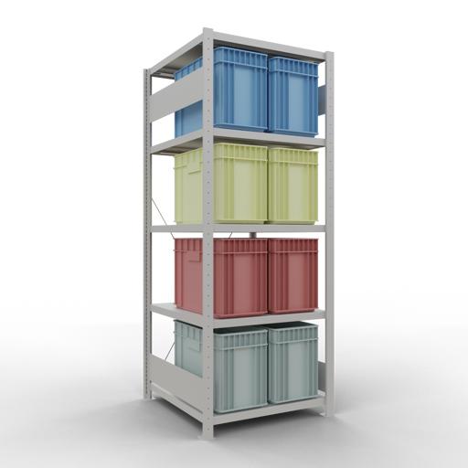 Actual product image Schulte Lagertechnik MULTIplus250 boltless basic shelving system with cross brace