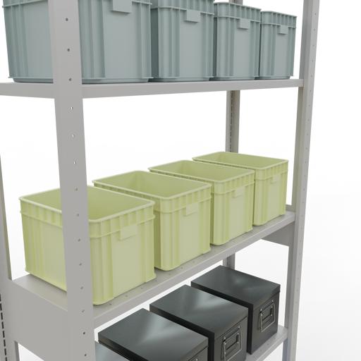 Actual product image Schulte Lagertechnik MULTIplus85 basic racking system with length ledgers