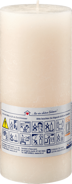 Actual product image dm Profissimo Candle rustic 160/68 ivory (1 pcs.)