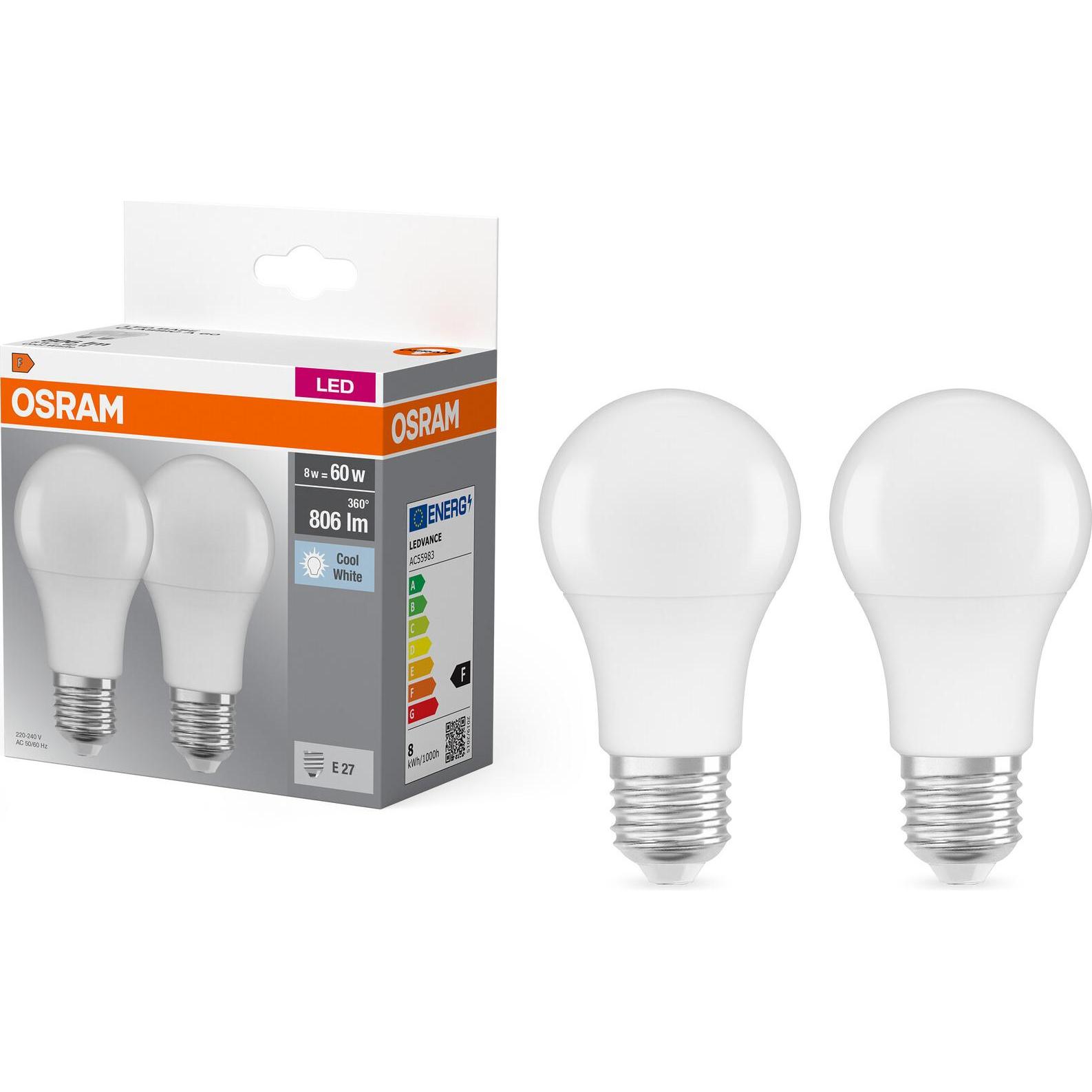 Osram, Lampadina, Lampadina E27 - A60 (E27, 230 lm, 2 x)