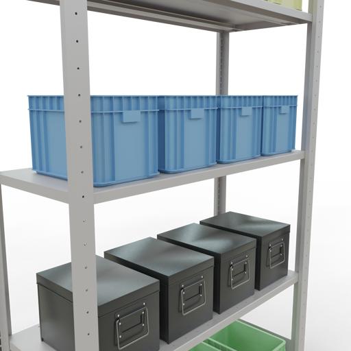 Actual product image Schulte Lagertechnik MULTIplus85 basic racking system with length ledgers