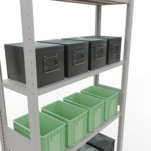 Actual product image Schulte Lagertechnik MULTIplus85 basic racking system with length ledgers