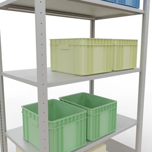Actual product image Schulte Lagertechnik MULTIplus85 basic racking system with length ledgers