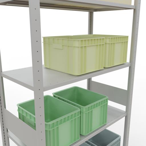 Actual product image Schulte Lagertechnik MULTIplus85 basic racking system with length ledgers
