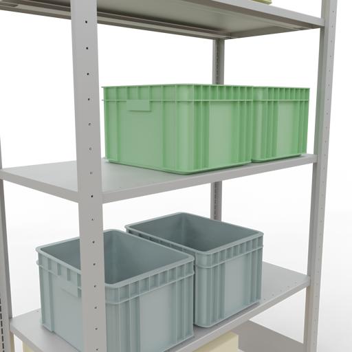 Actual product image Schulte Lagertechnik MULTIplus85 basic racking system with length ledgers