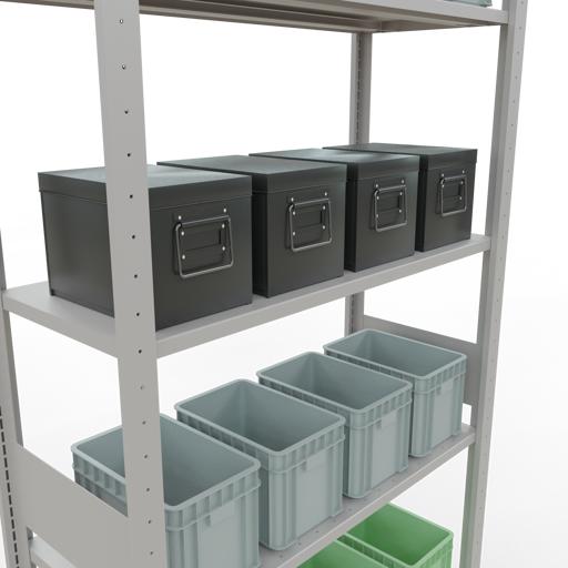 Actual product image Schulte Lagertechnik MULTIplus85 basic racking system with length ledgers