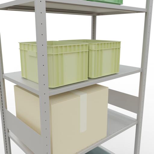 Actual product image Schulte Lagertechnik MULTIplus85 boltless basic shelving system with length ledgers