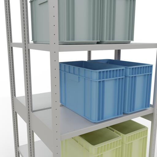 Actual product image Schulte Lagertechnik Double basic shelf MULTIplus250