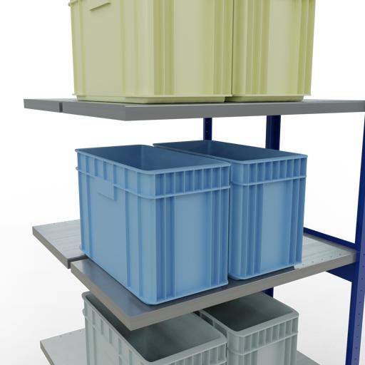 Actual product image Schulte Lagertechnik Double add-on shelf MULTIplus250