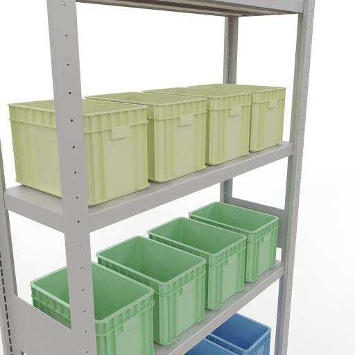 Actual product image Schulte Lagertechnik MULTIplus330 basic racking system with length ledgers