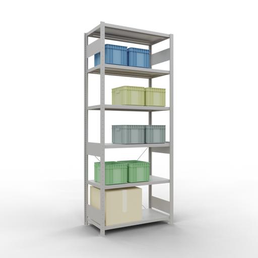Actual product image Schulte Lagertechnik MULTIplus330 boltless basic shelving system with cross brace