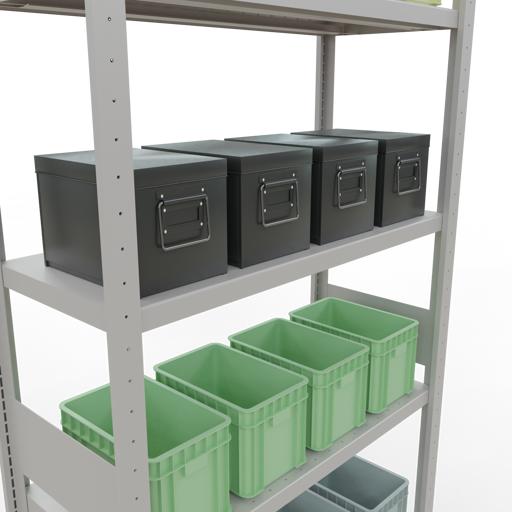 Actual product image Schulte Lagertechnik MULTIplus330 basic racking system with length ledgers