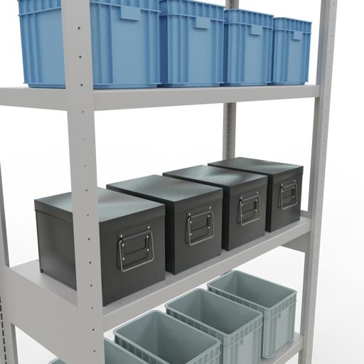 Produktbild Schulte Lagertechnik Stecksystem Grundregal MULTIplus330 mit Längenriegel