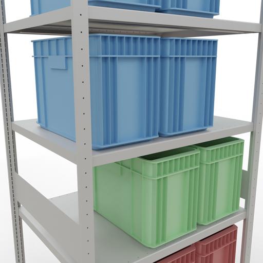 Actual product image Schulte Lagertechnik MULTIplus330 basic racking system with length ledgers
