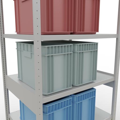 Produktbild Schulte Lagertechnik Stecksystem Grundregal MULTIplus330 mit Längenriegel