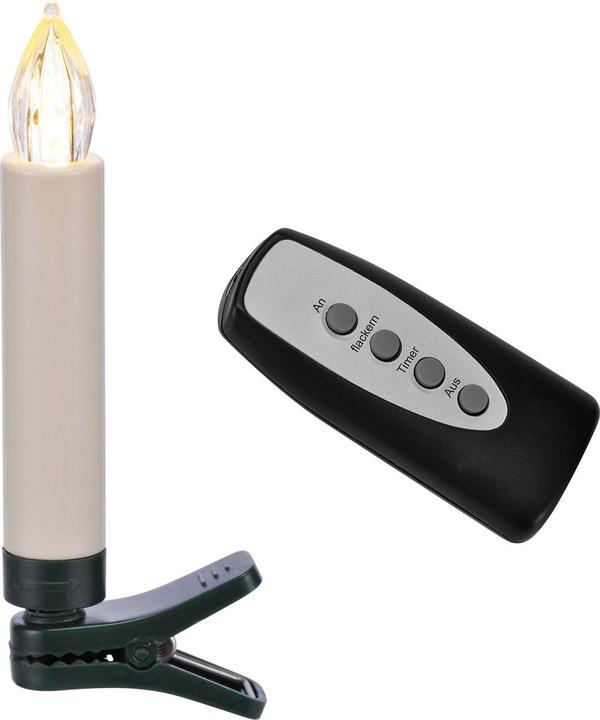 Image du produit Holy Bougies de Noël LED pour arbre de Noël sans fil avec télécommande, set de 30, blanc (30 x)