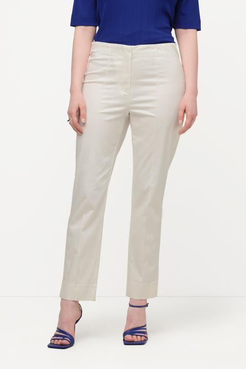 Image du produit Ulla Popken Pantalon avec passepoil et taille élastique. Coupe ajustée avec fente sur le bas de jambe. (44)