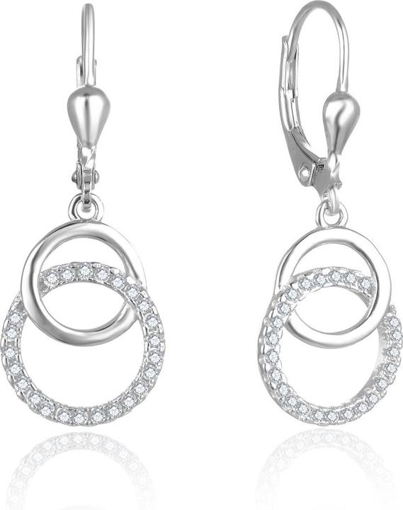 Produktbild Beneto Stylish bronze earrings with zircons AGUC2707 (L)