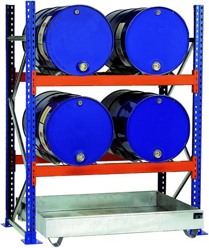 Actual product image Schulte Lagertechnik Drum base rack for 6 x 200 liter drums horizontal
