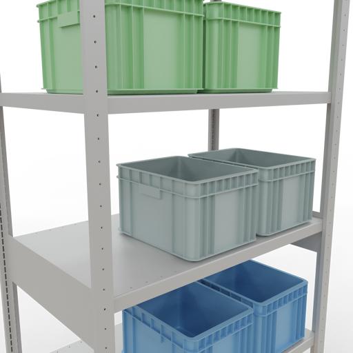 Produktbild Schulte Lagertechnik Stecksystem Grundregal MULTIplus330 mit Längenriegel