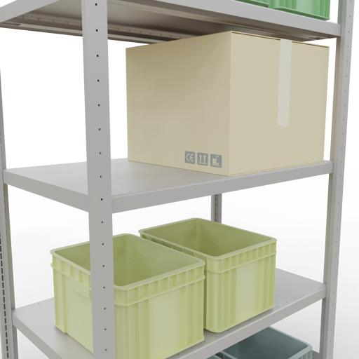 Actual product image Schulte Lagertechnik MULTIplus330 basic racking system with length ledgers