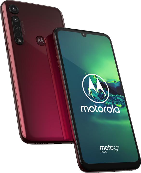 Motorola G8 Plus (64 GB, Dunkelrot, 6.30", Hybrid Dual SIM, 4G)