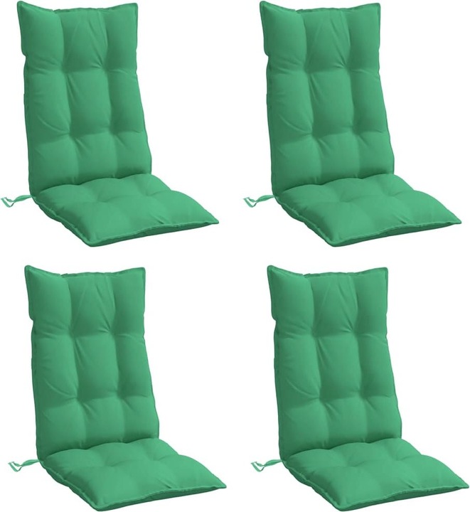 Image du produit VidaXL Coussins de chaise à haut dossier 4 pcs. Tissu Oxford (120 x 50 x 7 cm)