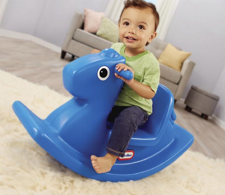 Actual product image Little Tikes Rocking horse in blue cardboard 173950