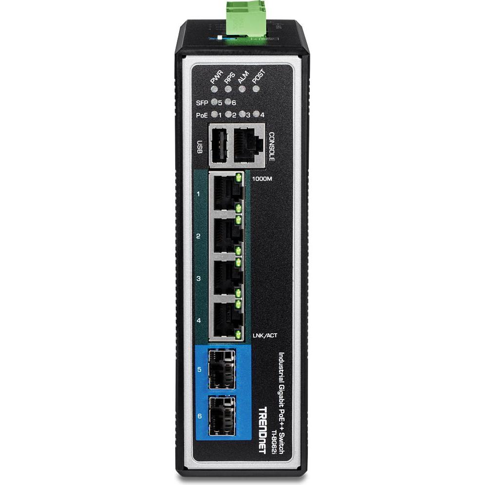 Thumbnail - Trendnet Industrial Ethernet (6 Ports), Netzwerk Switch, Schwarz
