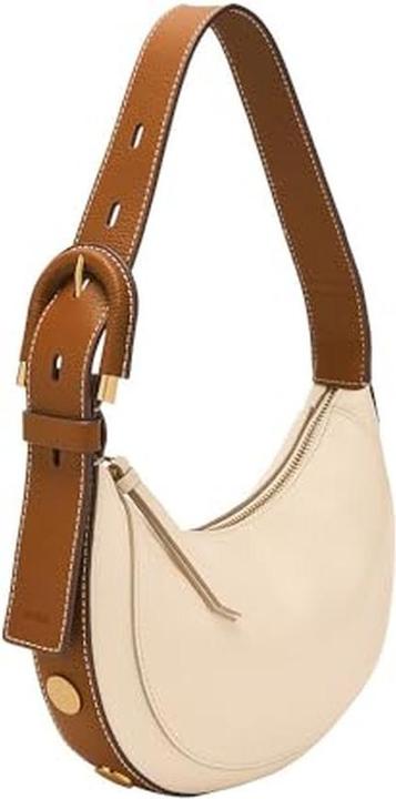 Produktbild Fossil Damen Harwell Schoudertas, LiteHide Leder, halbmondförmig, verstellbarer Gurt, Innenfach