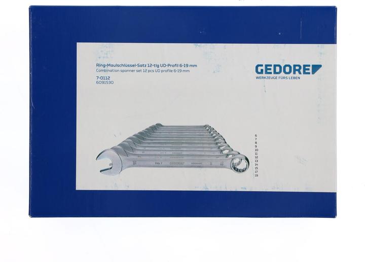 Image du produit Gedore 7-0112 Jeu de clés mixtes 12 pièces profil UD 6-19 mm (10 mm, 11 mm, 12 mm, 13 mm, 14 mm, 15 mm, 17 mm, 19 mm)