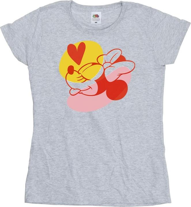 Actual product image Disney Womens/Ladies Minnie Mouse Tongue Heart Cotton T-Shirt (L)