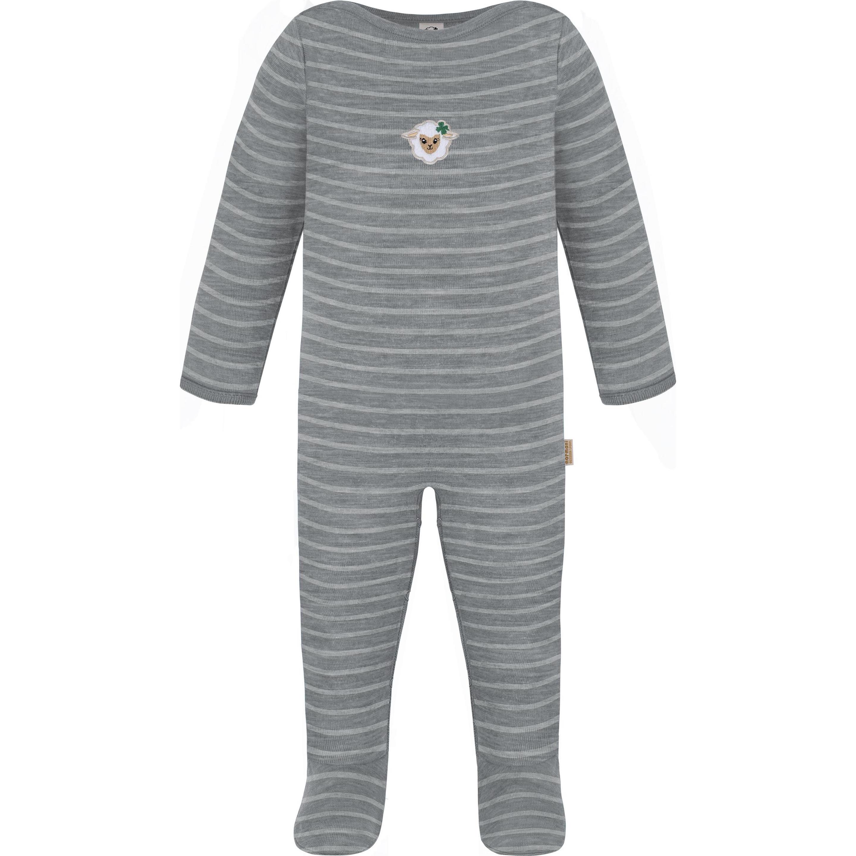 Normani, Herren, Strampler, Baby Merino Strampler „Levin" - 9409, Grau, (74)