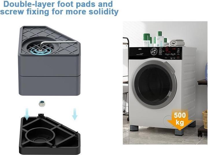 Immagine prodotto Swissdetector 4 Doppiato - Ammortizzatori di rumore e vibrazioni Lavatrice - Antiscivolo