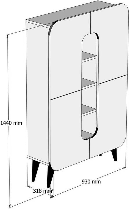 Image du produit Hanah Home Jovie (93 x 31.80 x 144 cm)