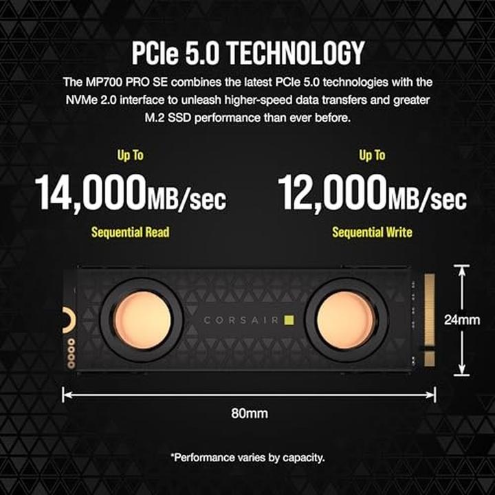 Image du produit Corsair MP700 PRO SE Hydro X Series (2000 Go, M.2 2280)