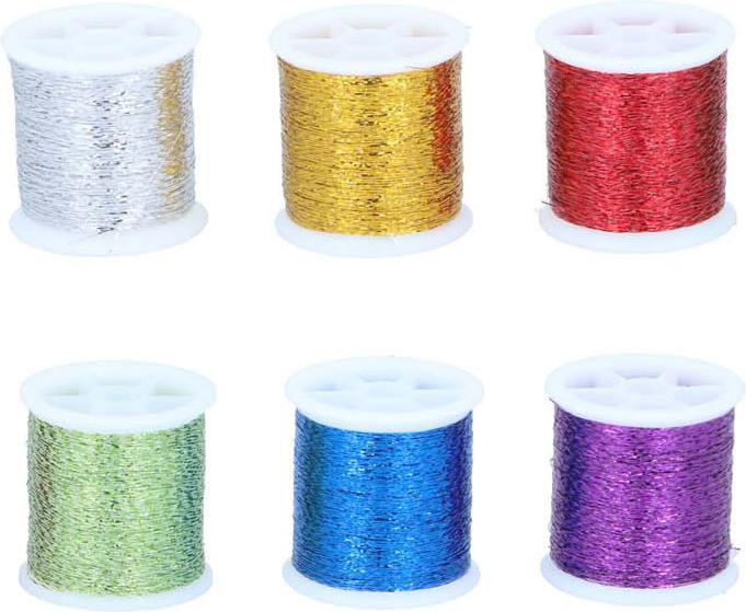 Actual product image Sewing Metallic Yarn 6pc