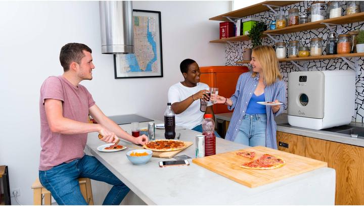 Actual product image Daan Tech Bob white/silver dishwasher