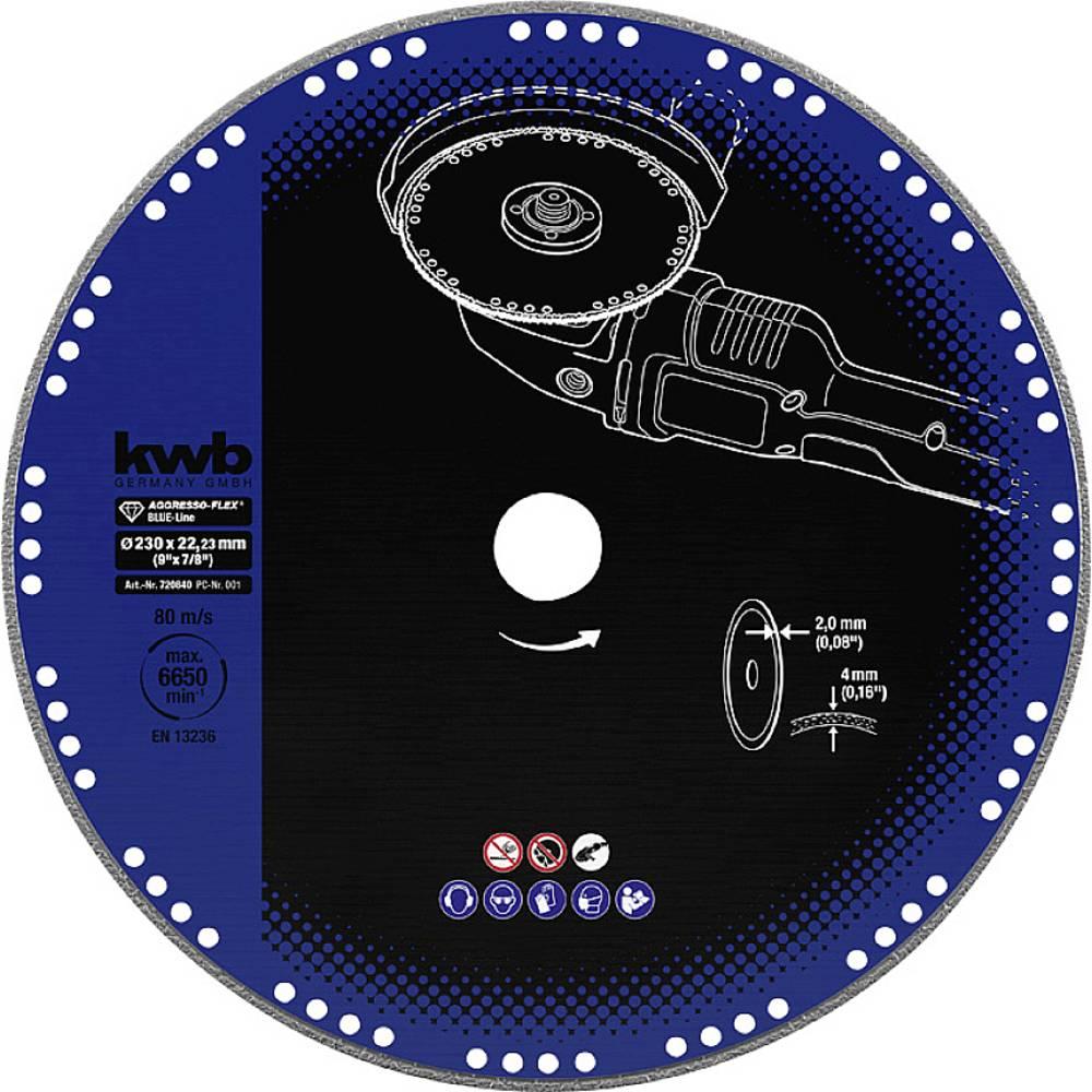 kwb, Lama, 720840 Disco da taglio diamantato diametro 230mm foro Ø 22,23mm metallo 1pc.
