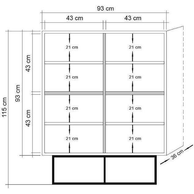 Thumbnail - Hanah Home, Kommode + Sideboard, Hope (93 x 115 x 36 cm)