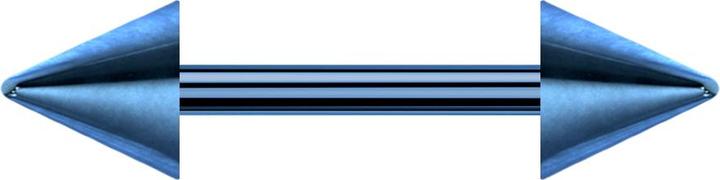 Image du produit Star Piercing Barbell bleu foncé avec deux cônes (Titane, sans laiton)