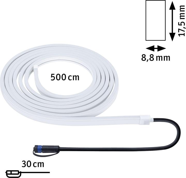 Produktbild Paulmann Outdoor Plug & Shine Stripe Smooth (Warmweiss, 500 cm, Outdoor)